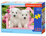 Puzzle Castorland White Terrier Puppies 120 dílků