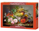 Puzzle Castorland Still Life with Flowers and Fruit Basket 2000 dílků