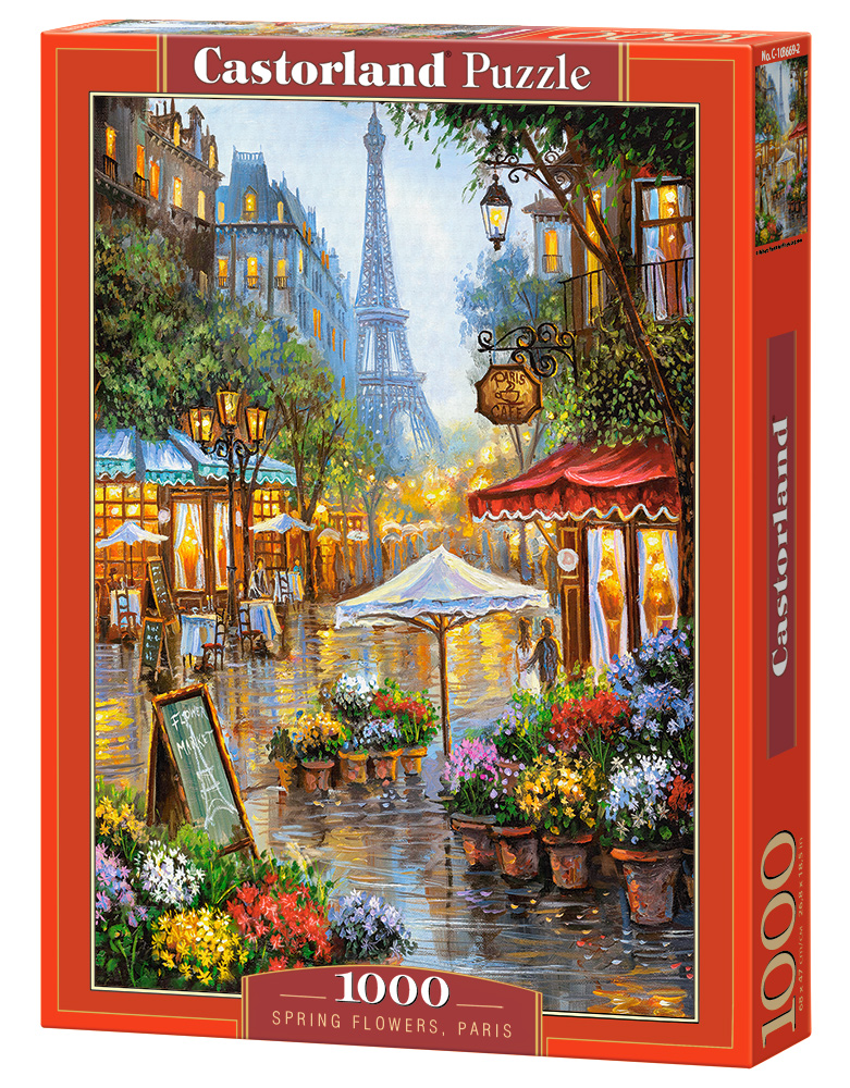 Puzzle Castorland Spring Flowers, Paris 1000 dílků