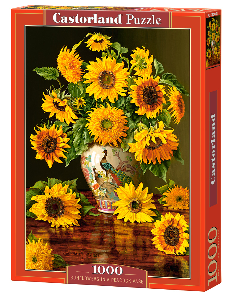 Puzzle Castorland Sunflowers in a Peacock Vase 1000 dílků