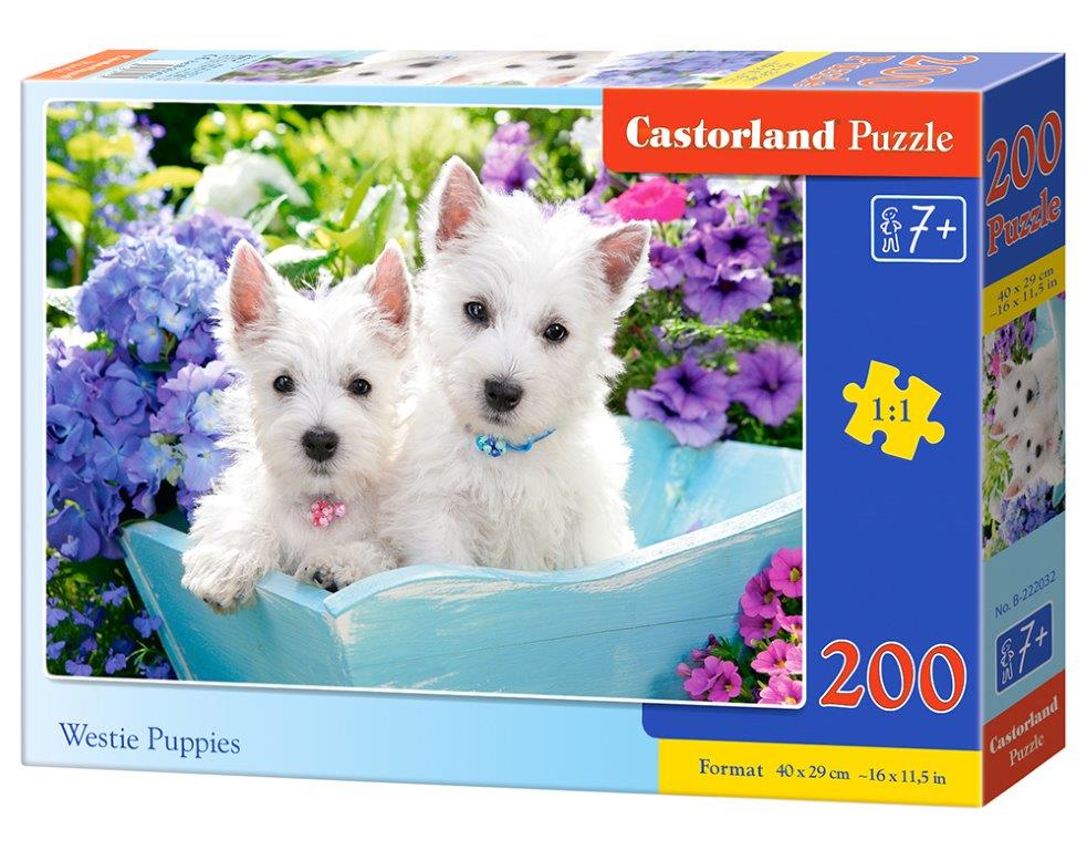 Puzzle Castorland Westie Puppies 200 dílků