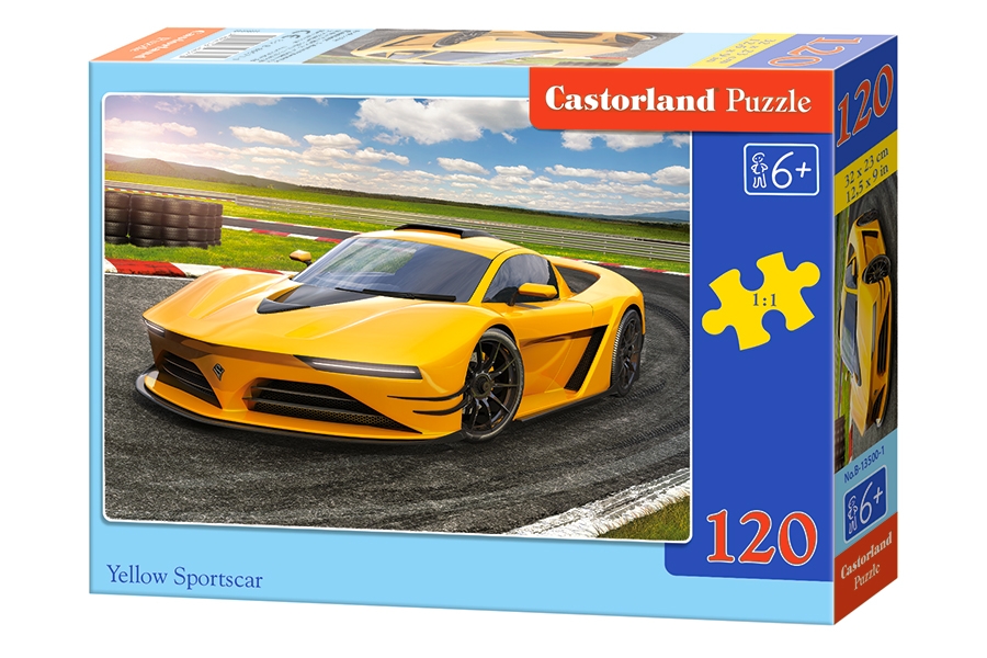 Puzzle Castorland Yellow Sportscar 120 dílků