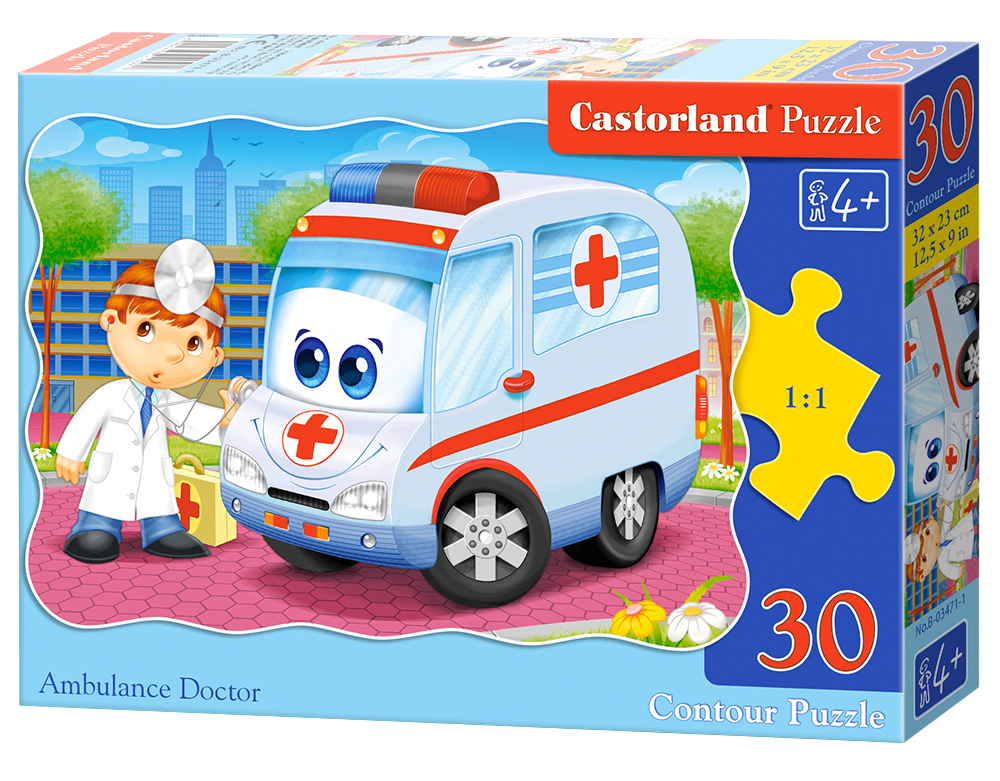 Puzzle Castorland Ambulance Doctor 30 dílků