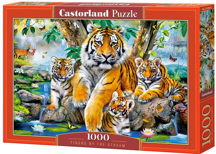 Puzzle Castorland Tigers by the Stream 1000 dílků