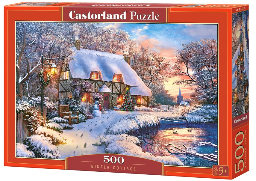 Puzzle Castorland Winter Cottage 500 dílků