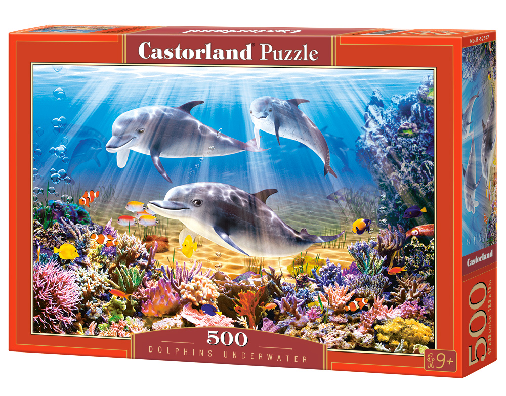 Puzzle Castorland Dolphins Underwater 500 dílků