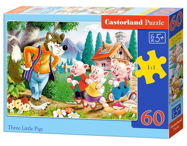 Puzzle Castorland Three Little Pigs 60 dílků