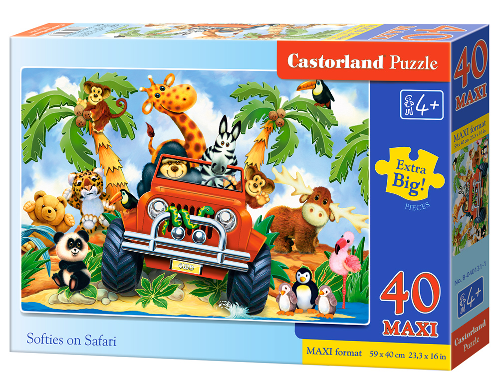 Puzzle Castorland Softies on Safari 40 dílků