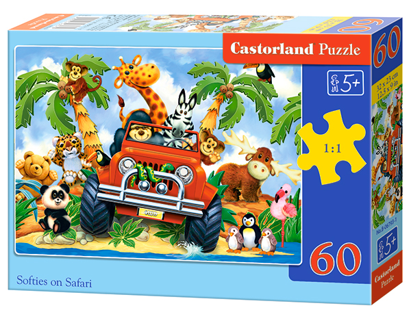 Puzzle Castorland Softies on Safari 60 dílků