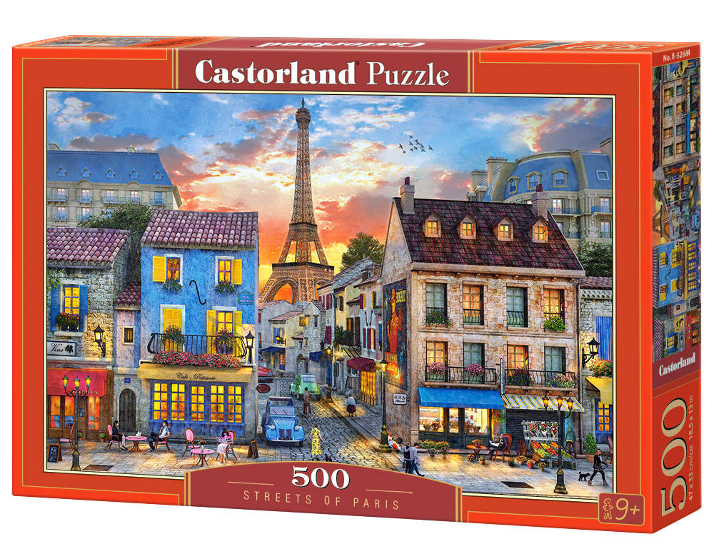 Puzzle Castorland Streets of Paris 500 dílků
