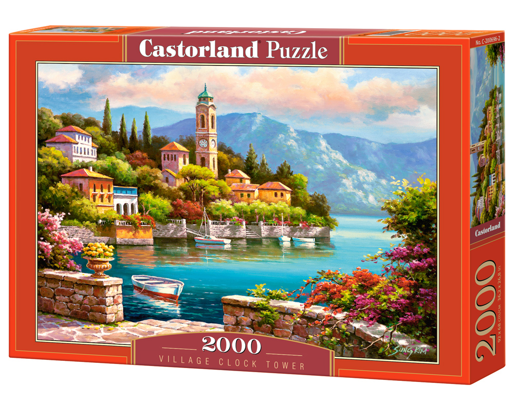 Puzzle Castorland Village Clock Tower 2000 dílků