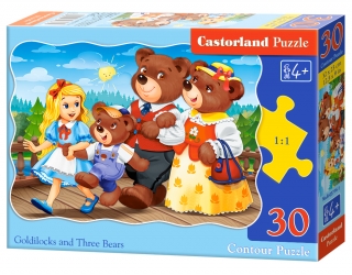 Puzzle Castorland Goldilocks and Tree Bears 30 dílků