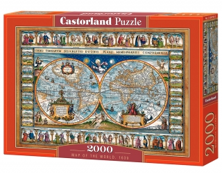 Puzzle Castorland Map of the World, 1639 2000 dílků