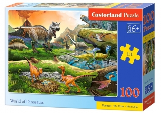 Puzzle Castorland World of Dinosaurs 100 dílků
