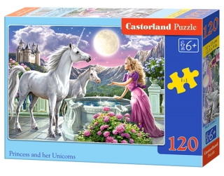 Puzzle Castorland Princess and her Unicorns 120 dílků