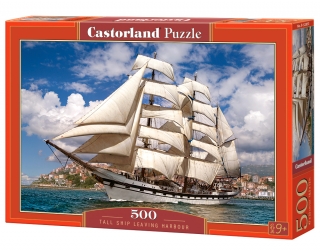 Puzzle Castorland Tall Ship Leaving Harbour 500 dílků